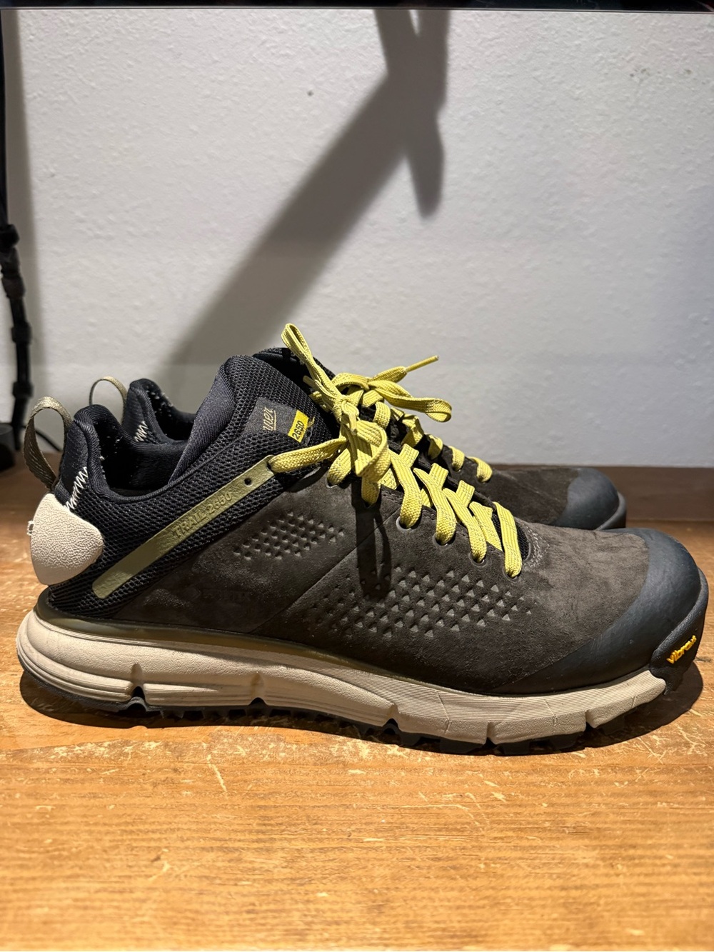 Danner Men's Olive Green and Yellow Low-Top Trail Sneakers